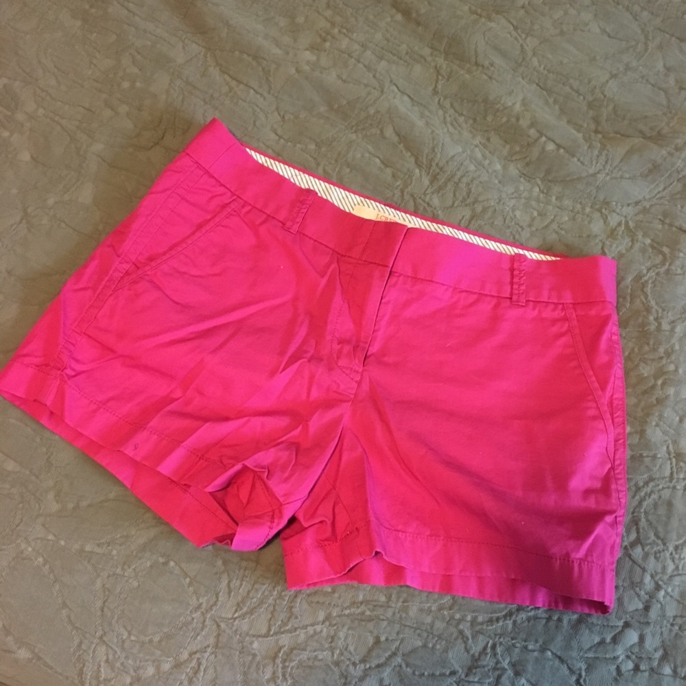J. Crew 3” chino shorts - pink